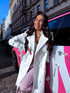 "LOTUS 13" leather imitation trench - WHITE